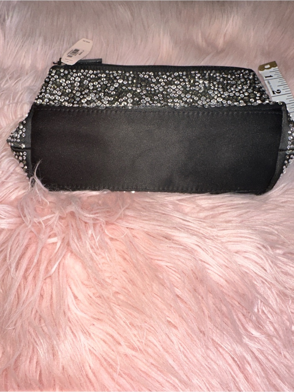 Victoria's Secret Black Crystal-Studded Makeup Pouch - Picture 11 of 14